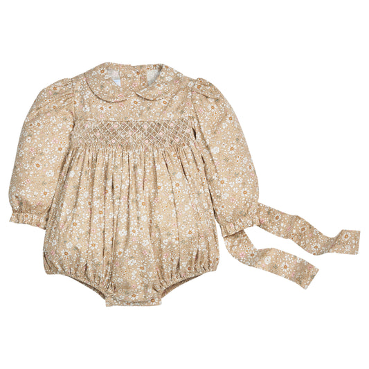 Little English Smocked Charlotte Bubble, Camden Floral