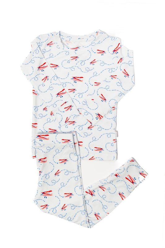 The Uptown Baby Two Piece Airplane Pajama Set