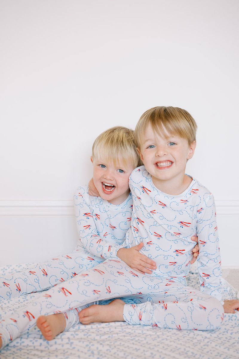The Uptown Baby Two Piece Airplane Pajama Set